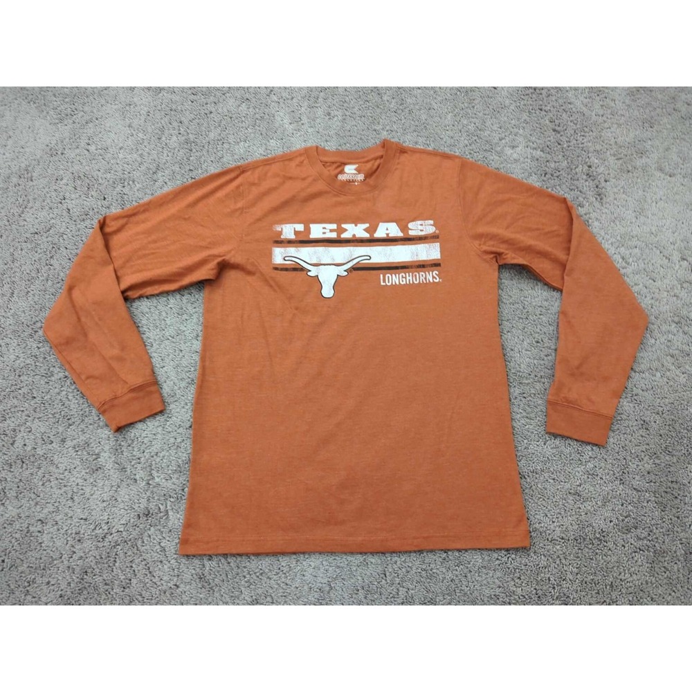 Texas‎ Longhorns T Shirt Mens Large Long Sleeve NCAA Colosseum Athletics Orange